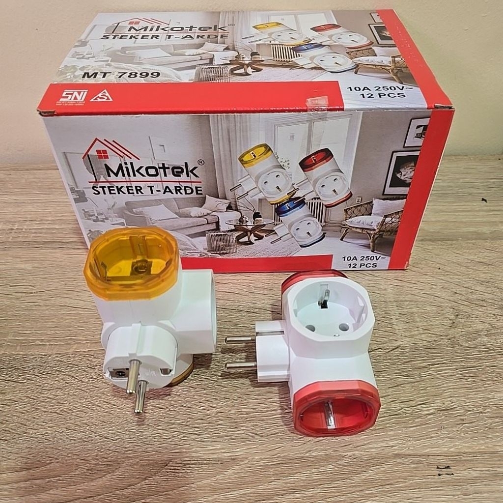 Manequin_Stored Steker T Arde 3 Lubang / Mikotek Steker Arde / Colokan Kaki 3