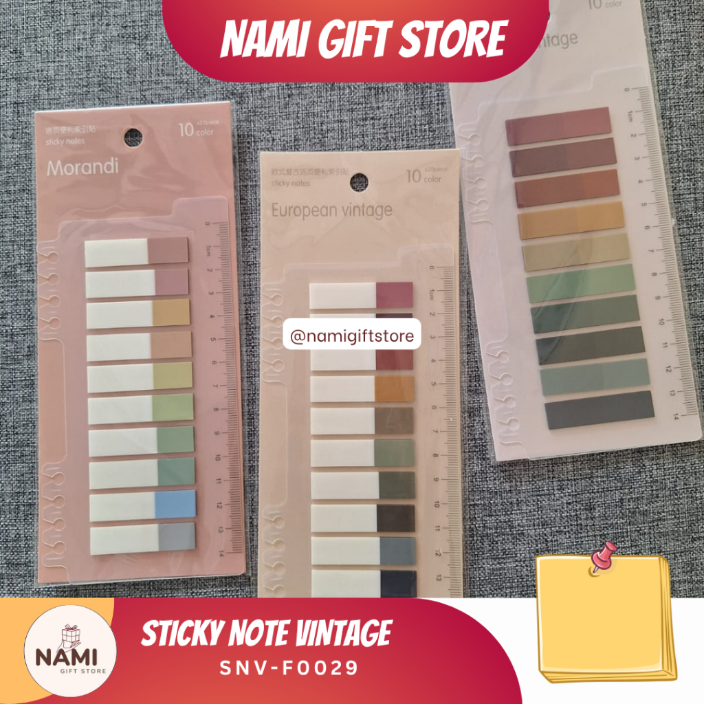 

[SNV-F0029] Sticky Note Vintage Color With Ruler