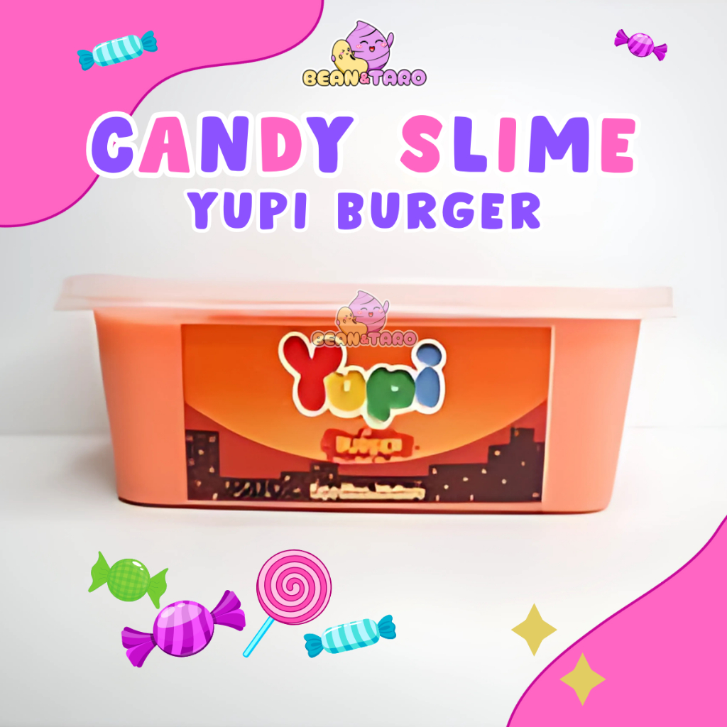 CANDY SLIME BURGER BY SLIME BINTARO || TOFU SLIME || SLIME TERMURAH | || SLIME BERKUALITAS