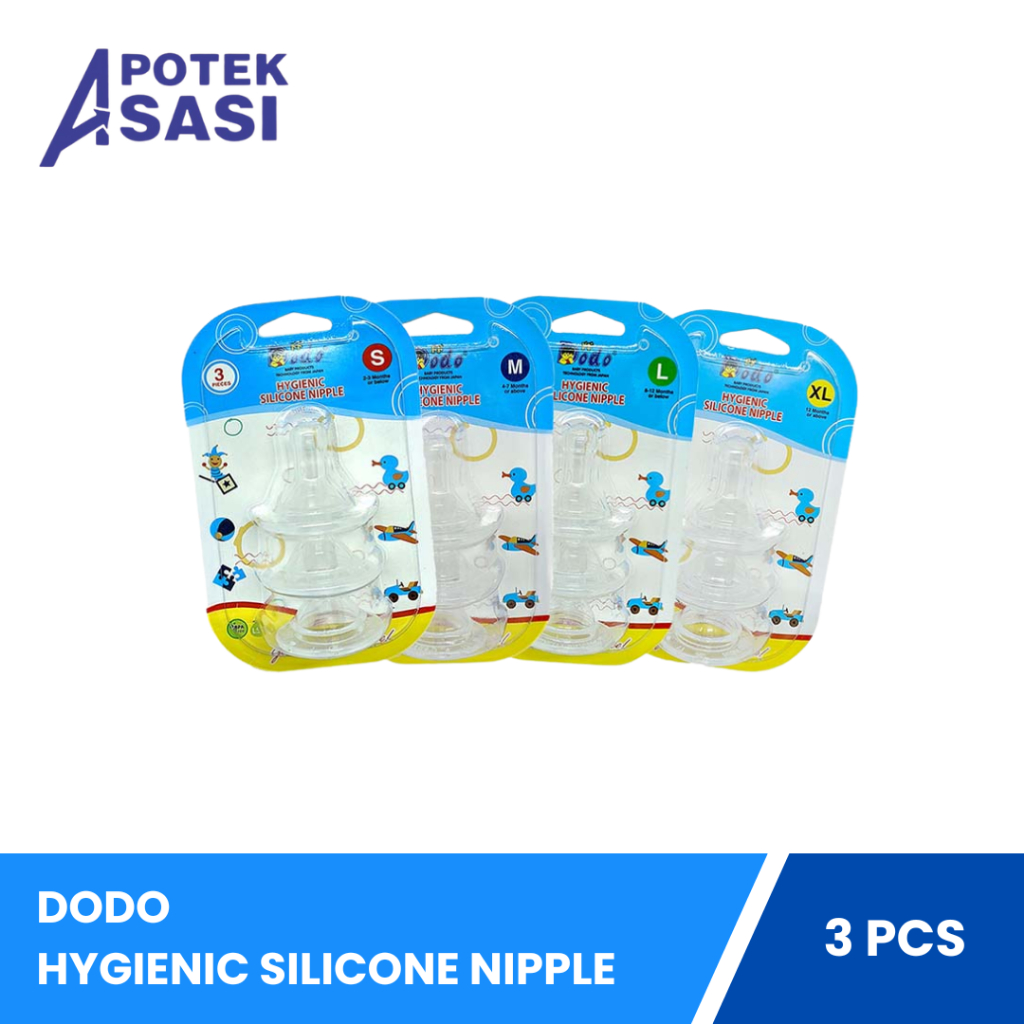 Dodo Hygienic Silicone Nipple Blister Isi 3 Pcs