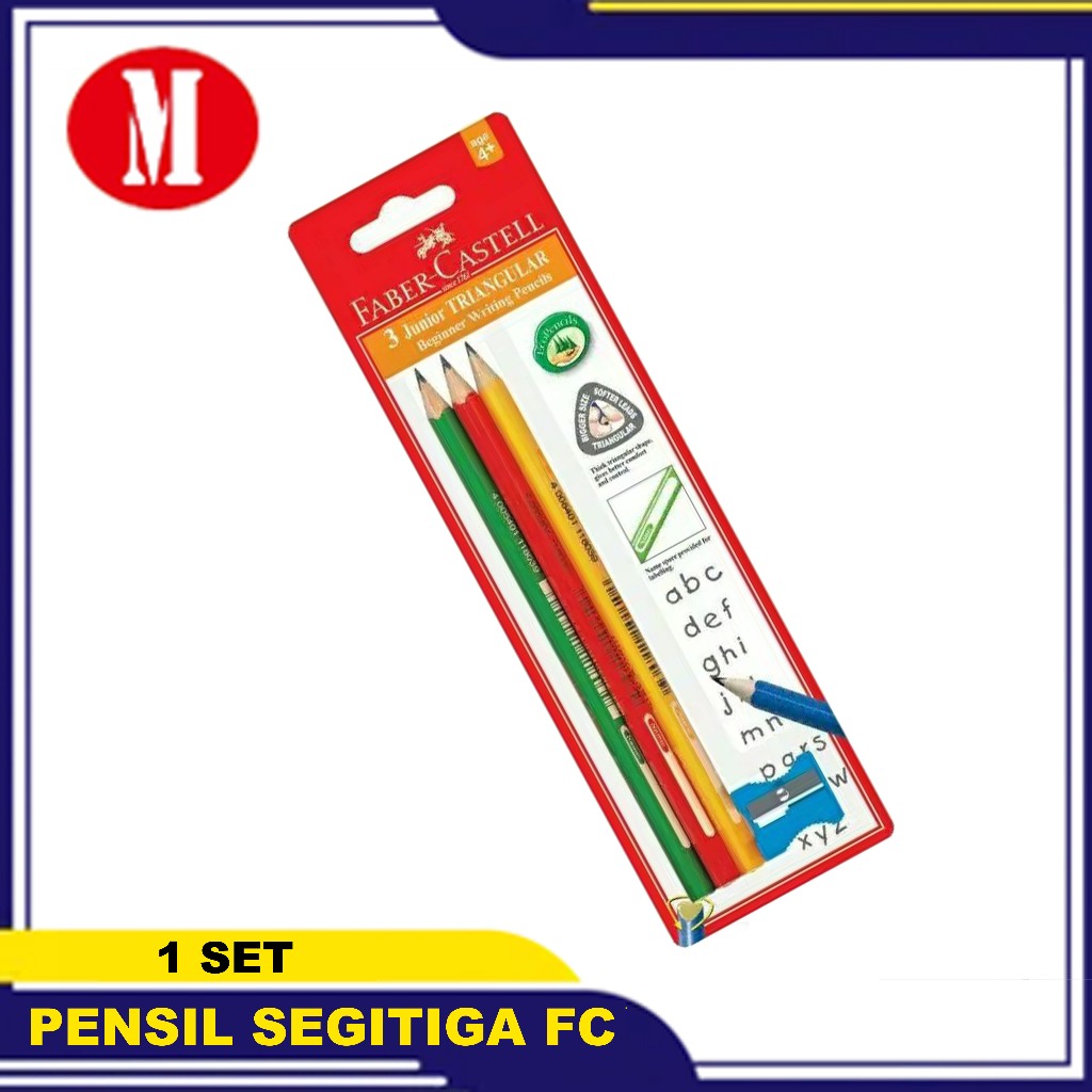

pensil 3 junior faber castel bentuk segitiga + 1 peruncing