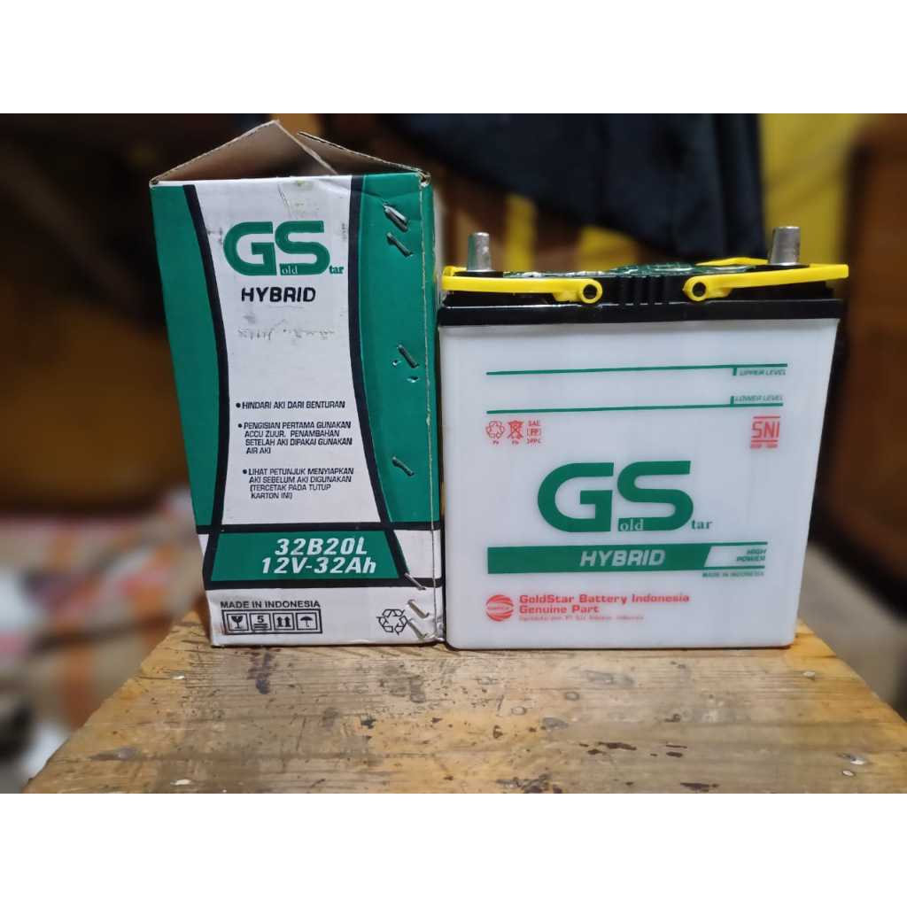 AKI BASAH MOBIL HONDA JAZZ/MOBILIO/AYLA GS GOLDSTAR NS40L 32 AH