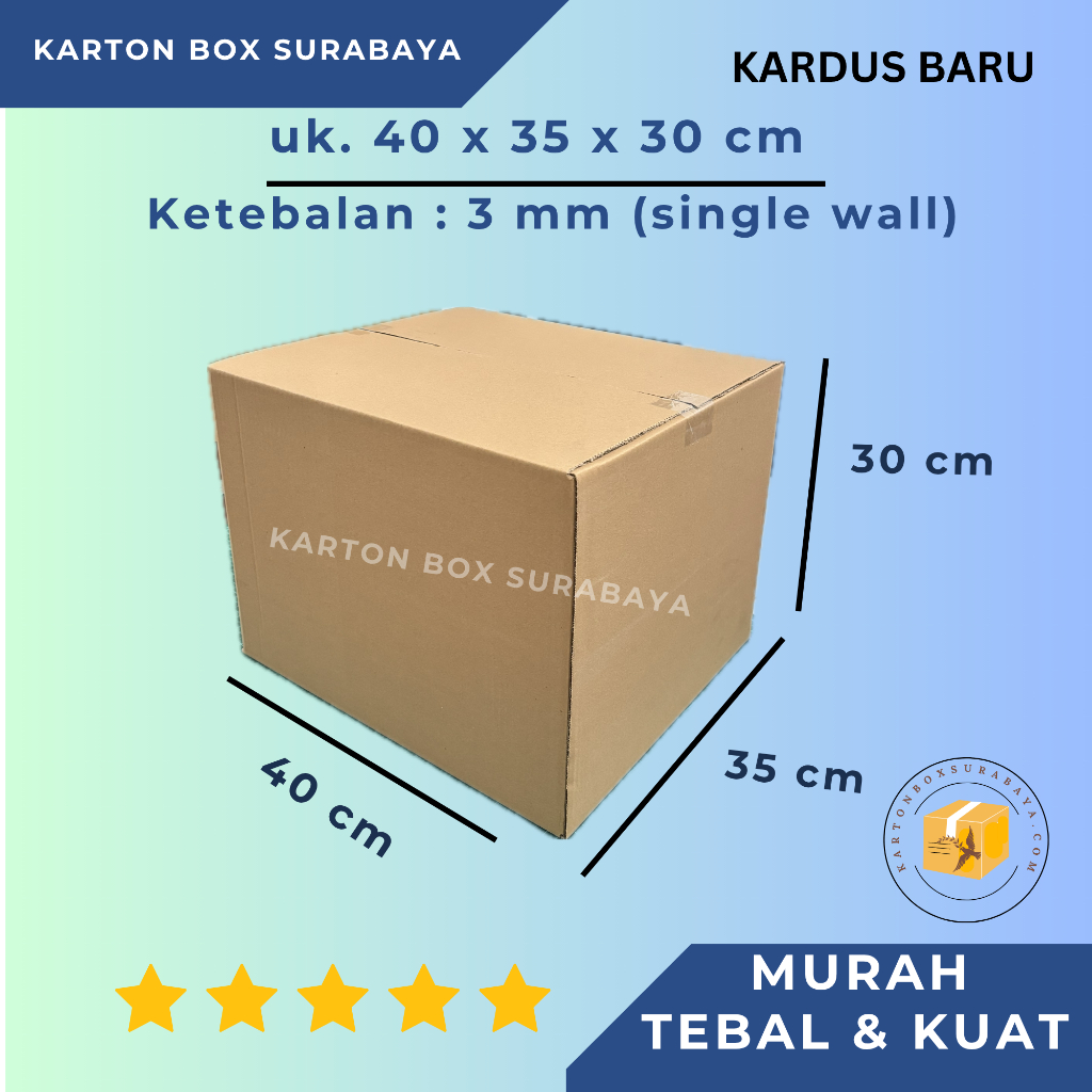 

40X35X30 cm murah / KARTON KOTAK DUS PACKING ONLINE POLOS PACKAGING