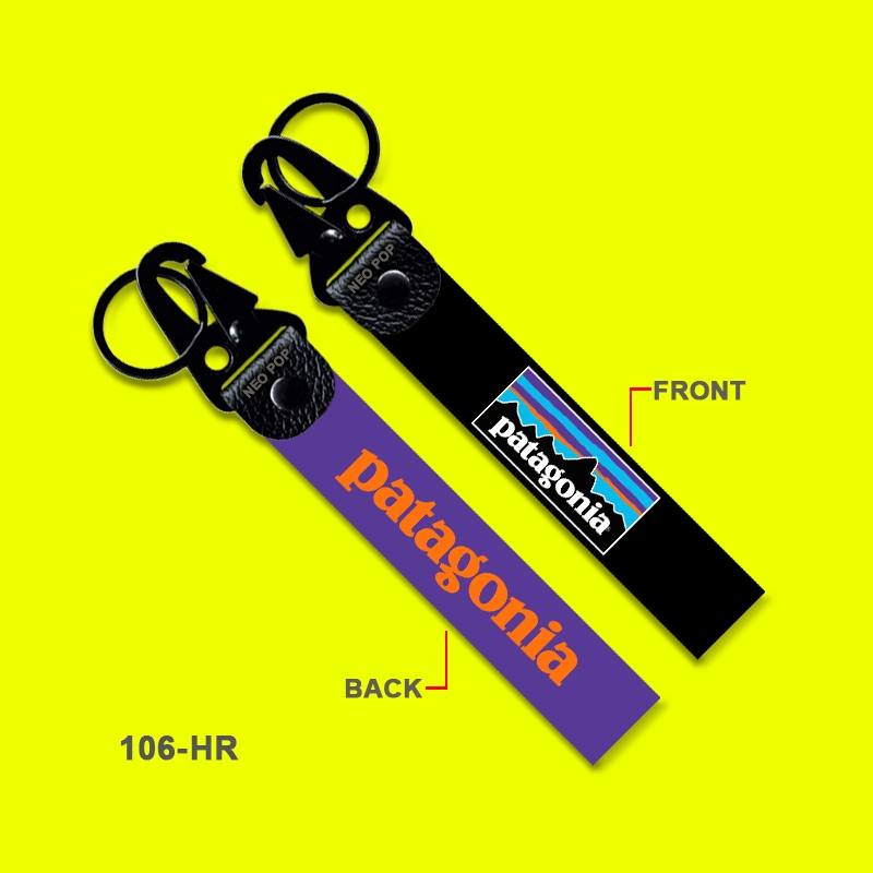 GANTUNGAN KUNCI PREMIUM LOGO PATAGONIA KEY CHAIN TAG HOLDER GEAR OUTDOR TRACKING HIGHKING AKSESORIS 