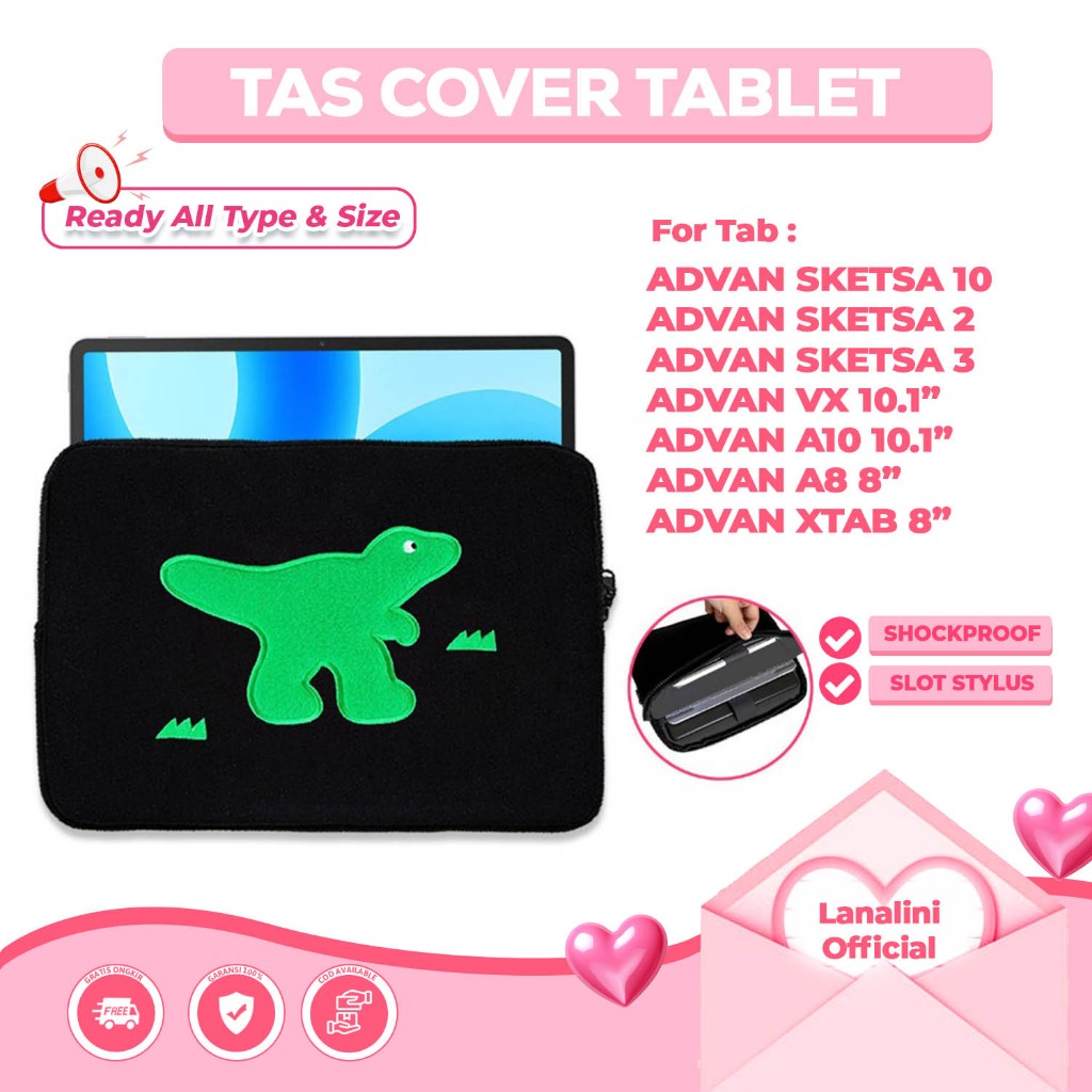 Sleeve Case ADVAN Tab 10 VX Neo Lite XTAB V8 2024 Advan Sketsa 3 2 1 10.1" WiFi 5G LTE Casing Multi 