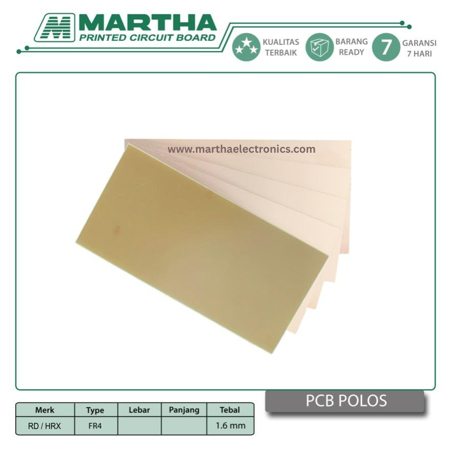 PCB Polos FR4 Single Side 30 cm x 40 cm Tebal 1,6 mm