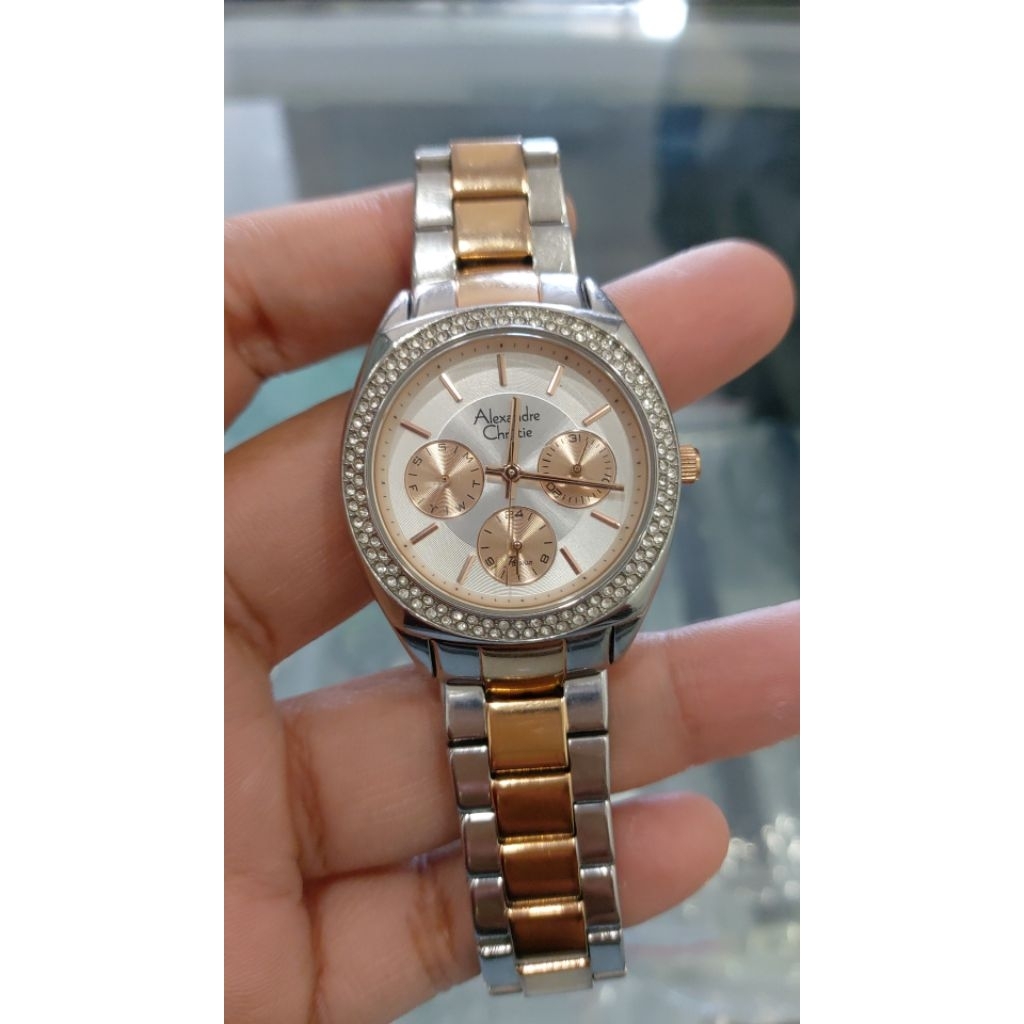PRELOVED JAM TANGAN WANITA ALEXANDRE CHRISTIE AC 2A36 AC2A3B ORIGINAL SECOND
