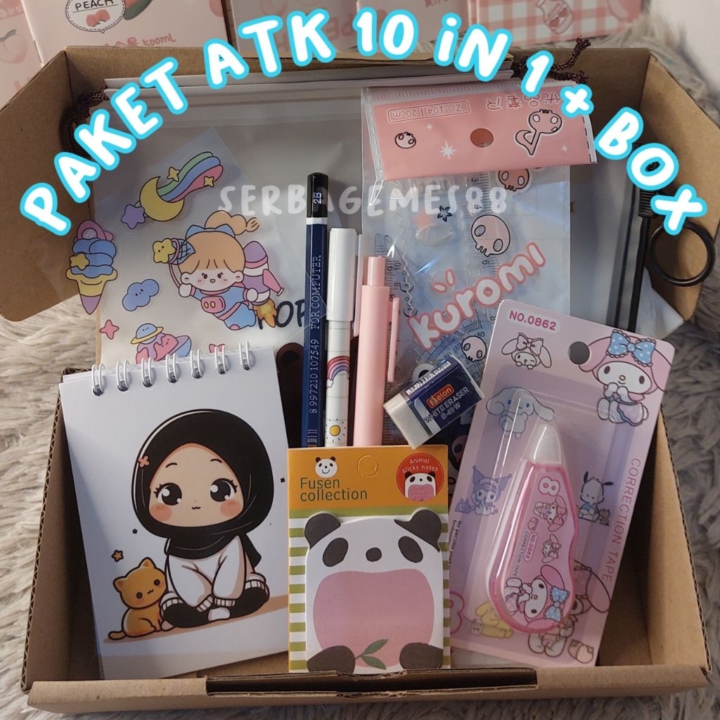 

serbagemes88 - SET ALAT TULIS 10 IN 1 LENGKAP / STATIONERY UNTUK SOUVENIR HADIAH SEKOLAH / HAMPERS KADO GIFT / HAMPERS WISUDA ULANG TAHUN / ALAT TULIS PAKET / ALAT TULIS MURAH / PAKET ANAK UNIK DAN BERMANFAAT / BOX KADO PEREMPUAN LAKI LAKI / BUKU TULIS