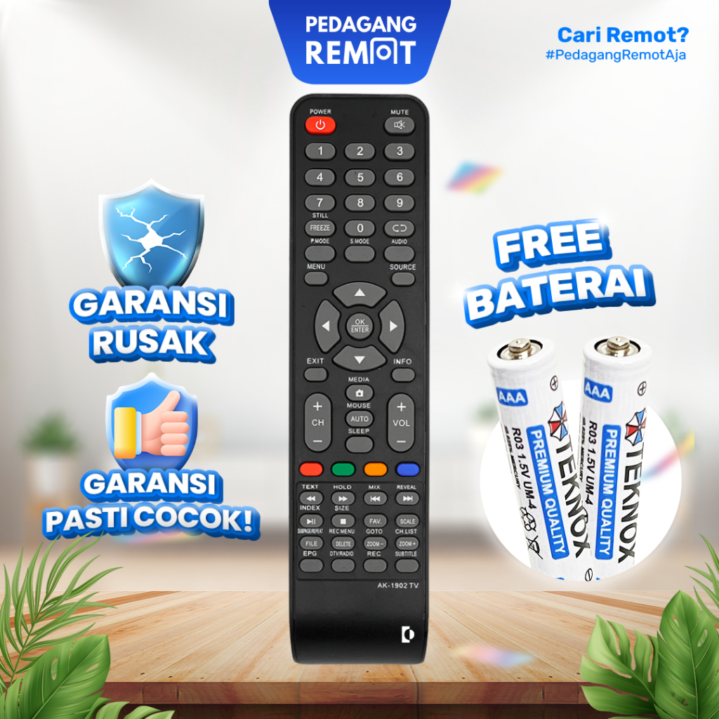 Remot Remote TV Akari LCD LED Smart Connect RC-9920AS
