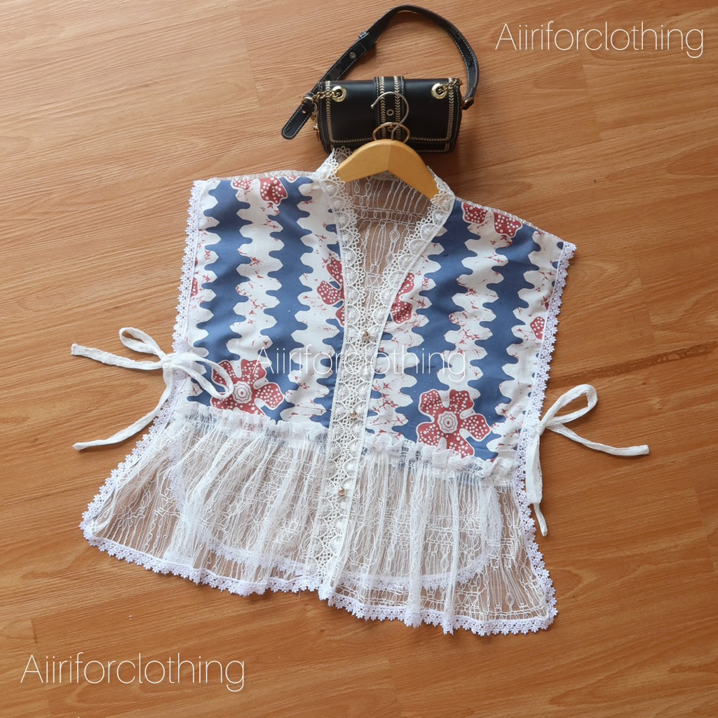 aiiri vest batik aurora/outer batik/vest brokat/vest batik/outer korean style/batik tenun/vest wanit