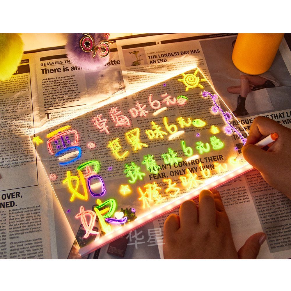 

DIY Acrylic with LED / Transparent Luminous Acrylic Note Board / Papan Transparan Bercahaya / Papan LED Cahaya Transparan