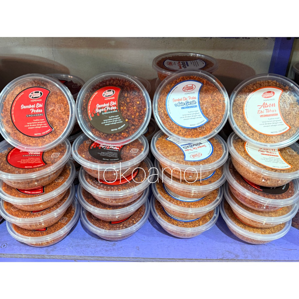

Sambal Ebi / Abon Ebi / Pedas Gurih / Super Pedas / Original Khas Singkawang Home Made Toko Amoi 110gr