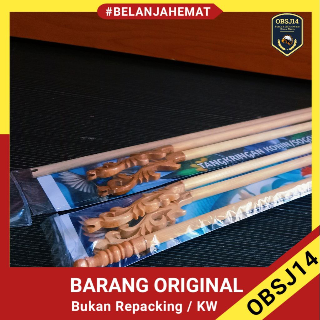 tangkringan bambu ukir set isi 3 tangkringan konin sogon