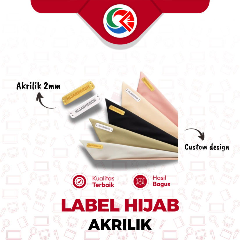LABEL HIJAB AKRILIK / LABEL KERUDUNG / LABEL LOGO AKRILIK