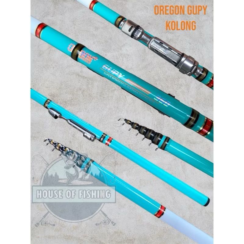 Set Joran Tegek Kolong Murah Oregon Gupy Fiber Ruas Panjang Lentur + Tokos - 180 240 300 360 450