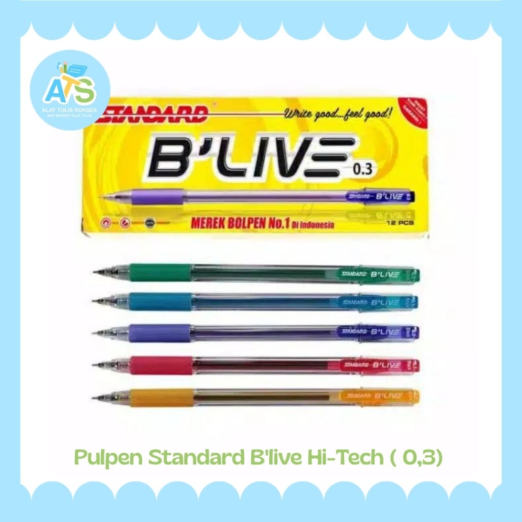 

Pulpen standard B'live Hi-Tech 0,3