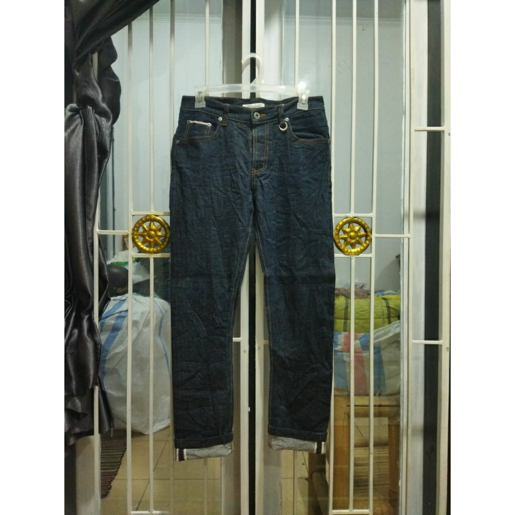 celana selvedge jeans Soverment pria 29 30