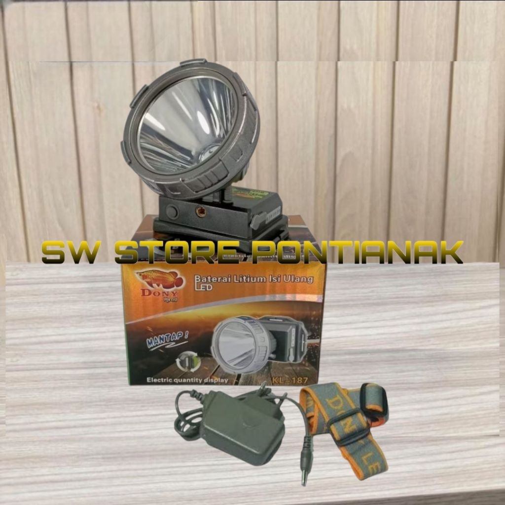 DONY KL-187 MANTAP SO GOOD / SENTER KEPALA DONY KL 187 CAHAYA TERANG PUTIH DAN KUNING / HEADLAMP REC