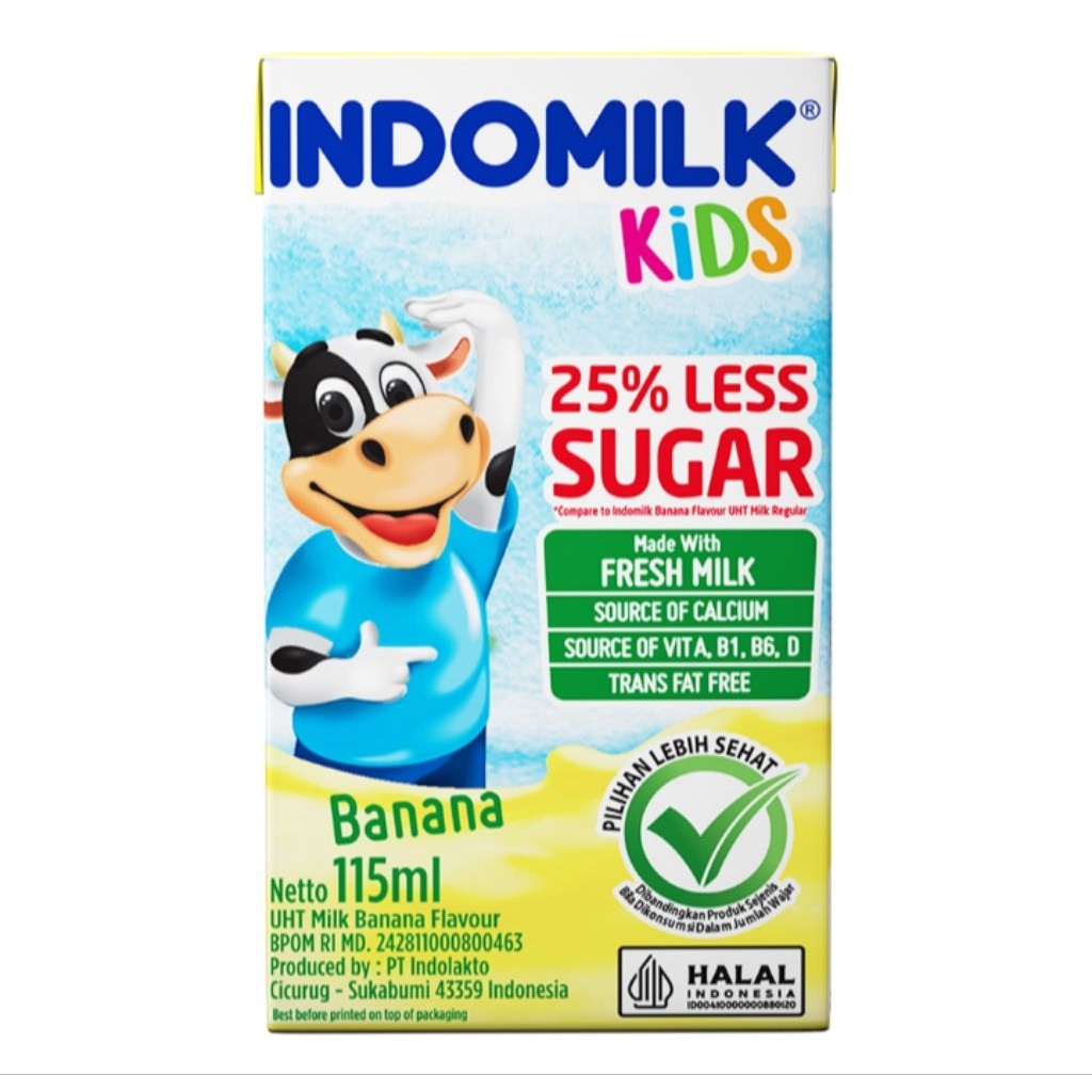 

Indomilk Kids Susu UHT Rasa Pisang 115ml