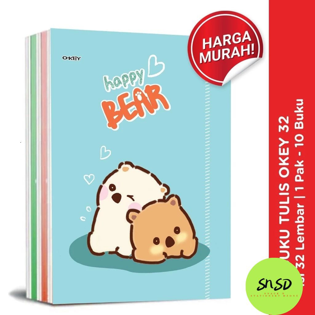 

buku tulis Okey isi 32 lembar - satuan