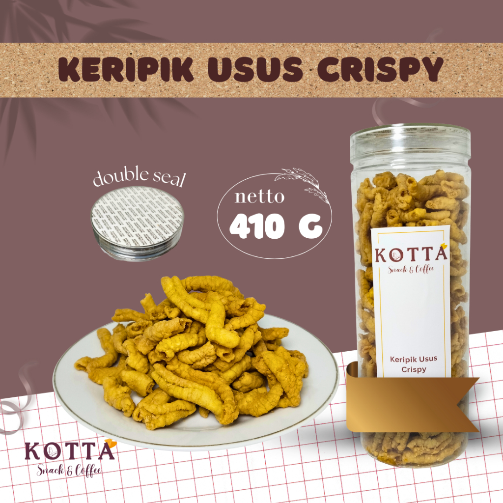 

Keripik Usus Crispy 410 gram | Kemasan Jar / Toples