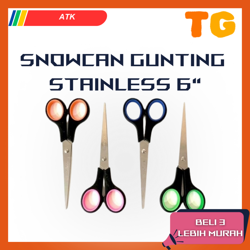 

Snowcan Gunting Sedang Stainless Serbaguna 6 Inch