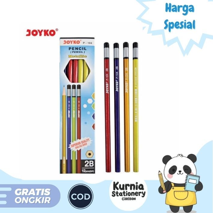 

Joyko Pensil 2B P-104 Metallic (12pc) / Pensil Joyko 1 Pack