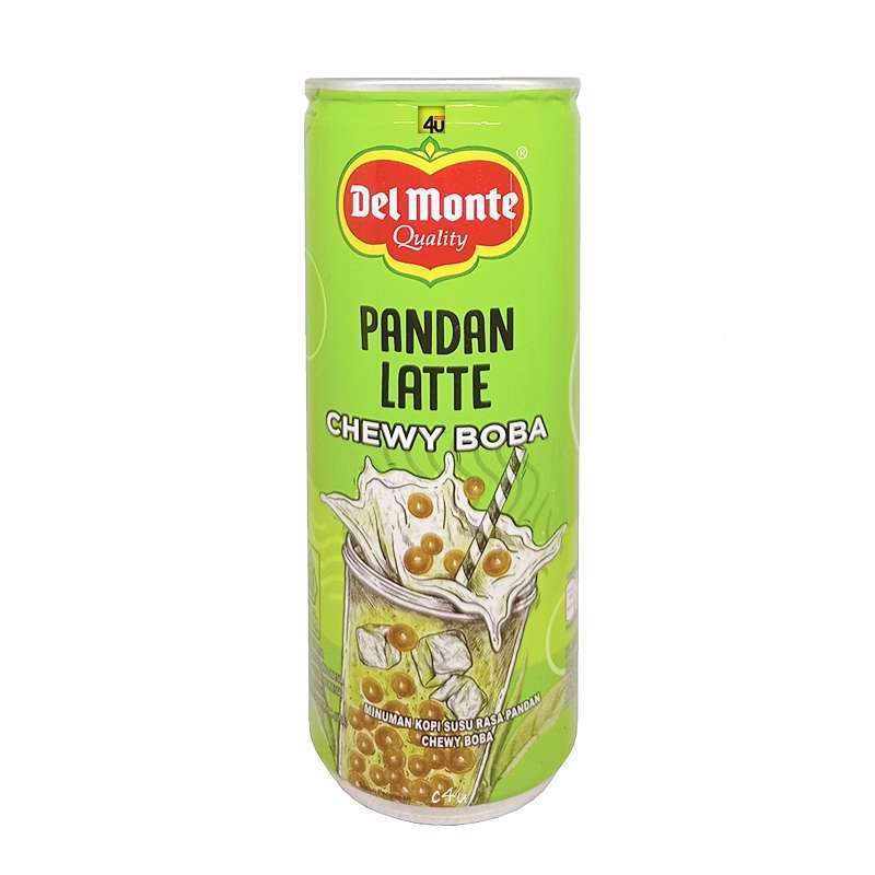 DEL MONTE BOBA DRINK PANDAN LATTE KALENG 240 ML 8998888122742