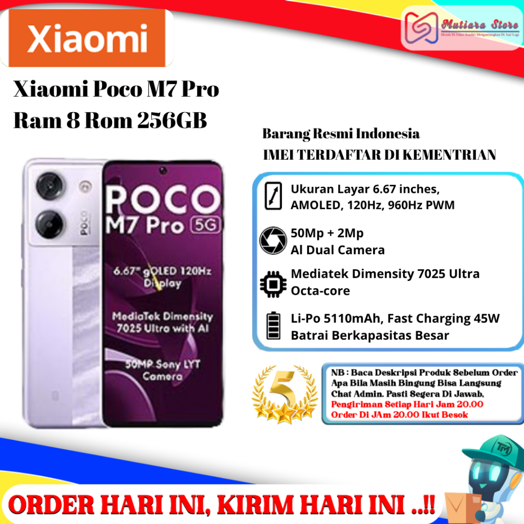Xiaomi Poco M7 Pro Ram 8 Rom 256GB