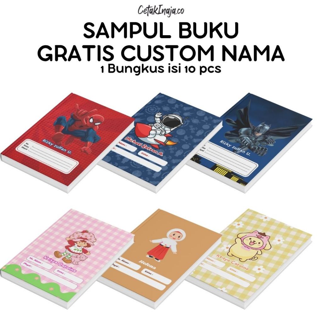 

Sampul Buku Tulis Custom Nama isi 10 Tema cowo cewe
