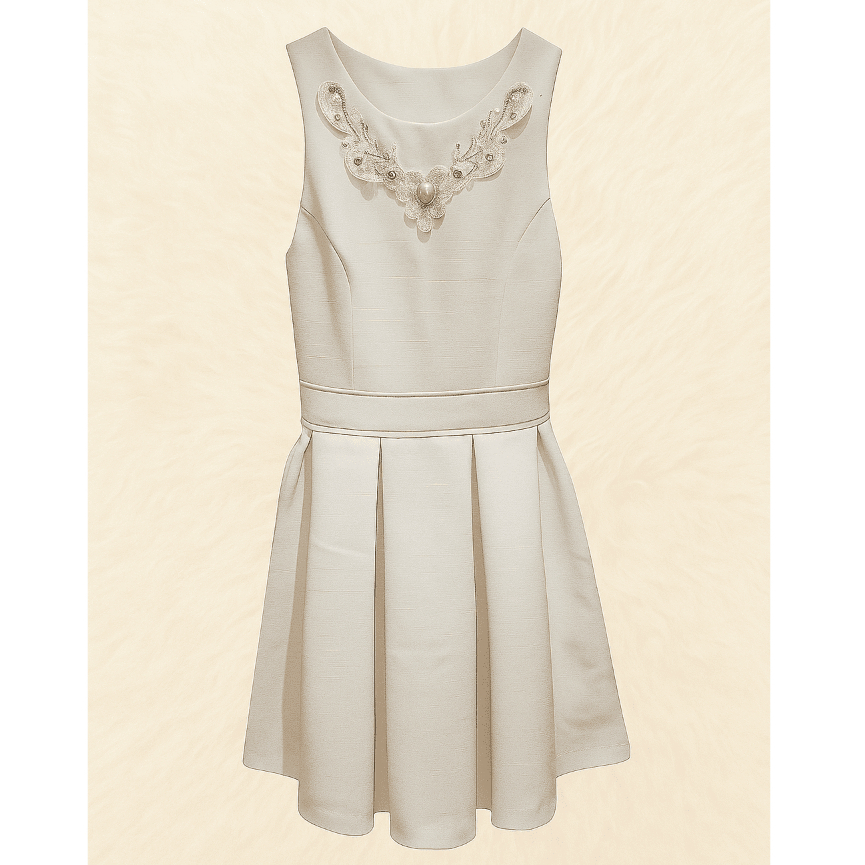 DRESS WHITE / DRESS PENDEK TANPA LENGAN DRESS LEKBONG PUTIH