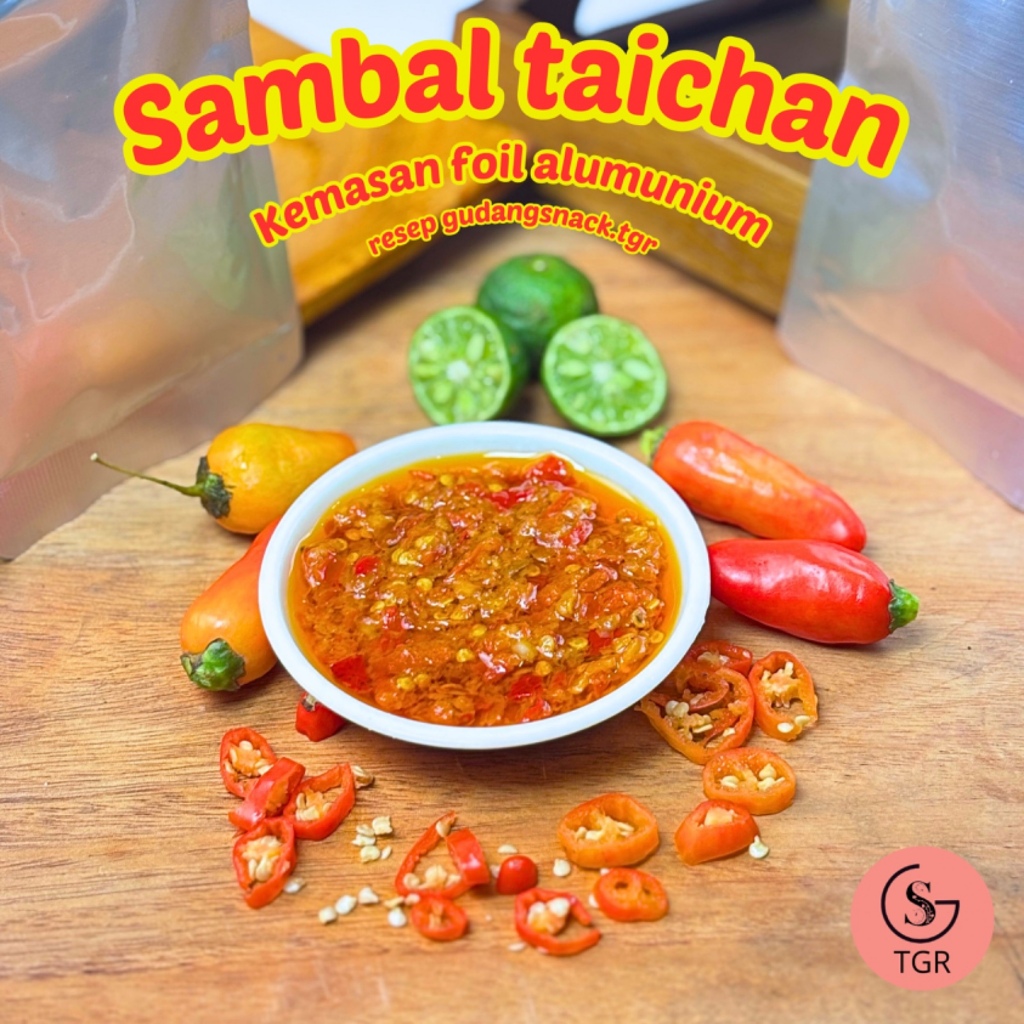 

SAMBAL SACHET SAMBAL TAICHAN PEDAS JELETOT HARGA SATUAN KEMASAN FOIL ALUMUNIUM RESEP GUDANGSNACK.TGR