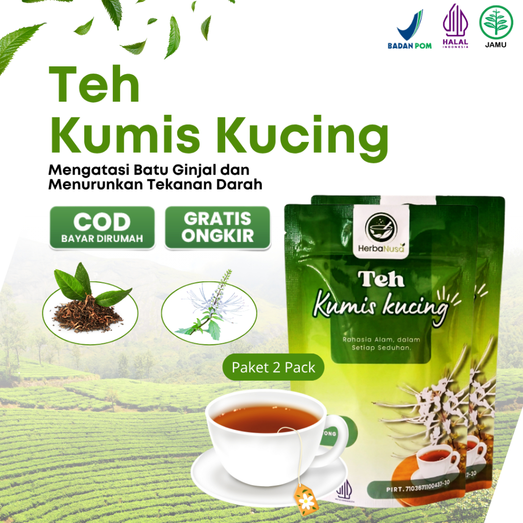 

TEH KUMIS KUCING [Paket 2 Pack] - Teh Herbal Atasi Permasalahan Ginjal dan Infeksi Saluran Kemih