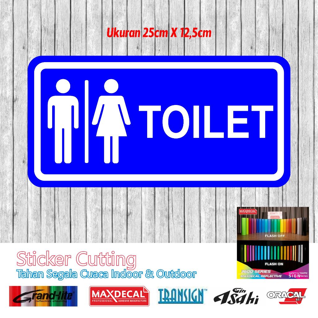 

Cutting Sticker Toilet 2 Warna Reflektif Memantulkan Cahaya