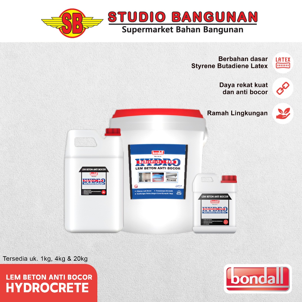 Lem Beton Anti Bocor BONDALL Hydrocrete SBR