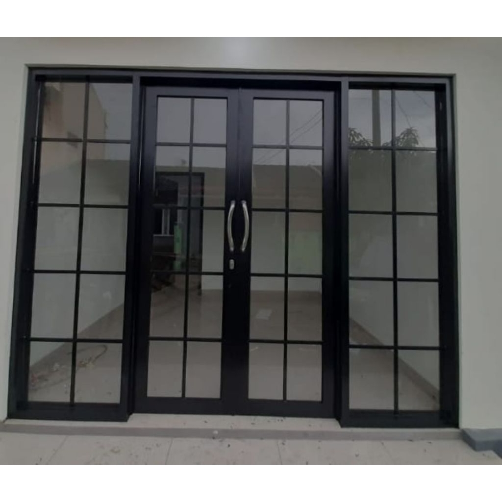 kusen aluminium kusen+pintu dobel+jendela 1paket