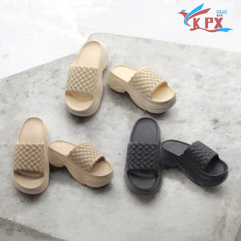 Sandal Selop Wedges Cantik | Sandal Wanita Tinggi 6Cm | Sendal Wedges Terbaru