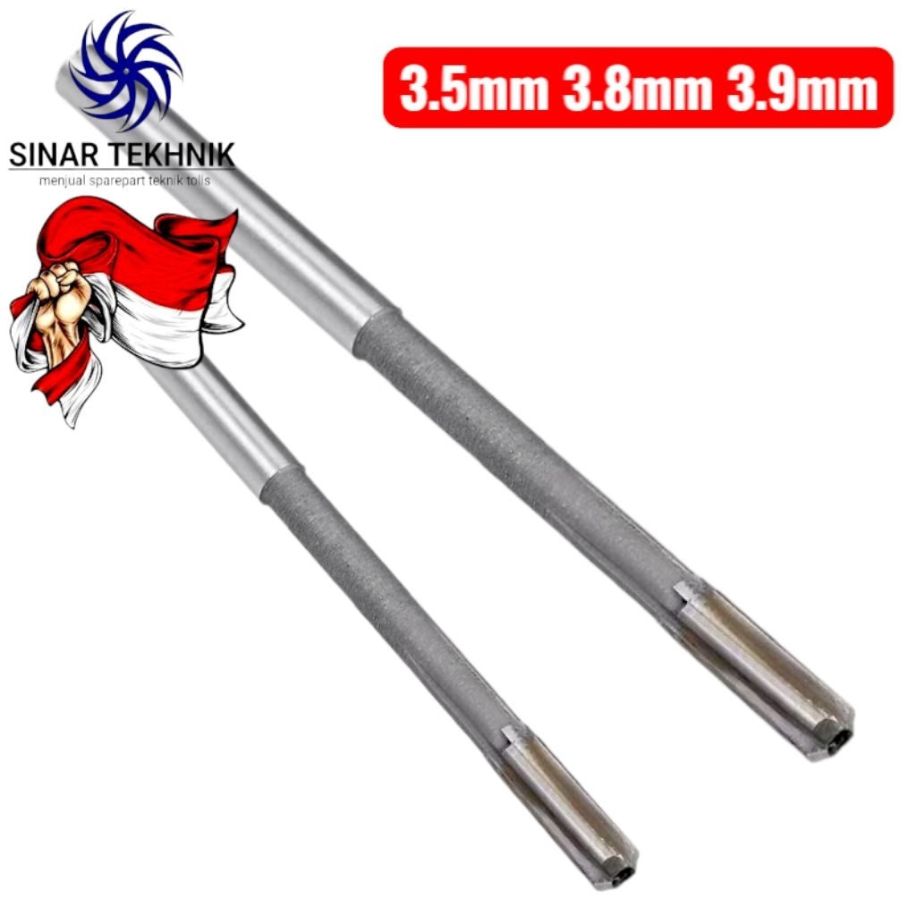 Reamer Mesin 3.5mm 3.8mm 3.9mm H7 6 Flute Lurus HSS Bukan Hand Reamer Carbide