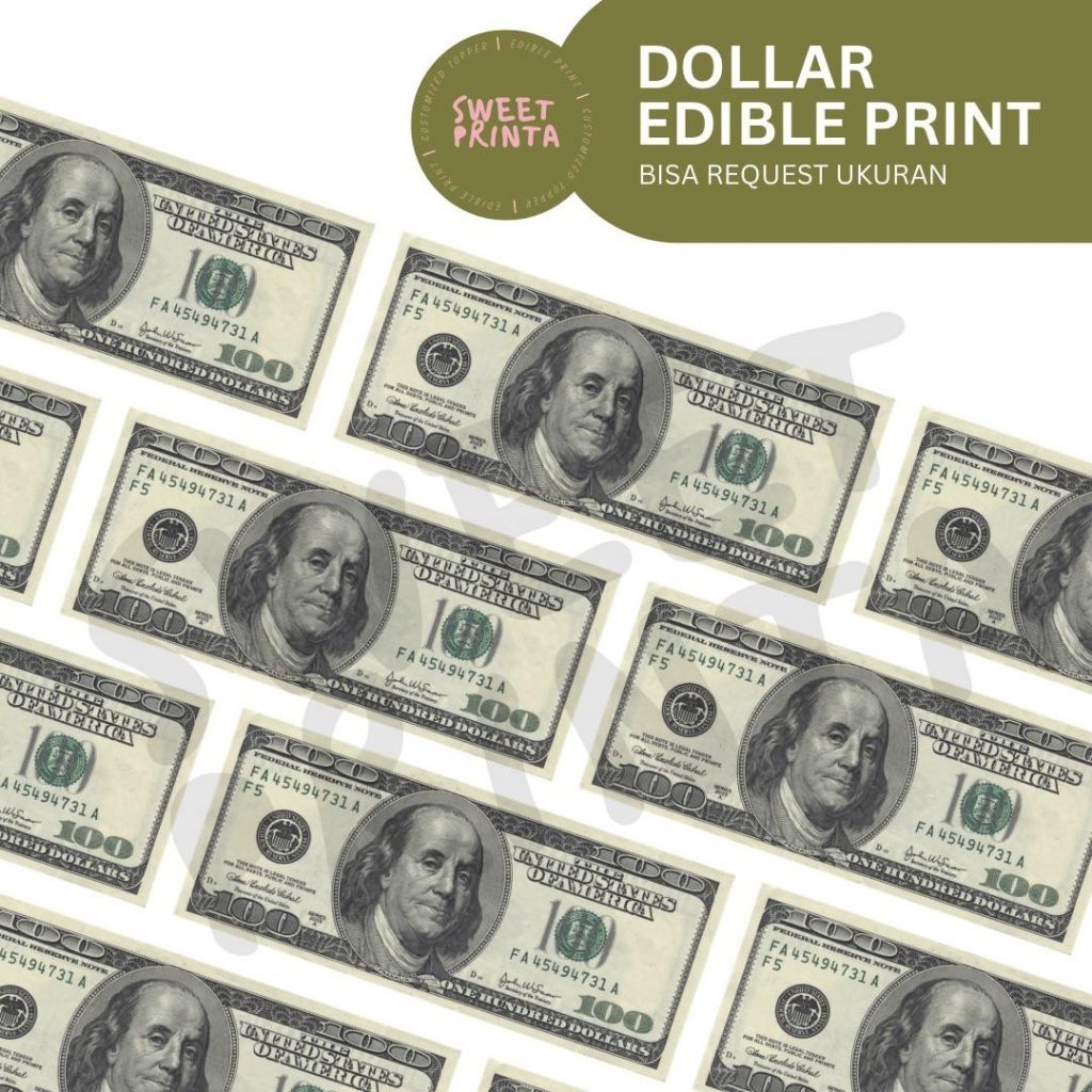 

Dollar Edible Print