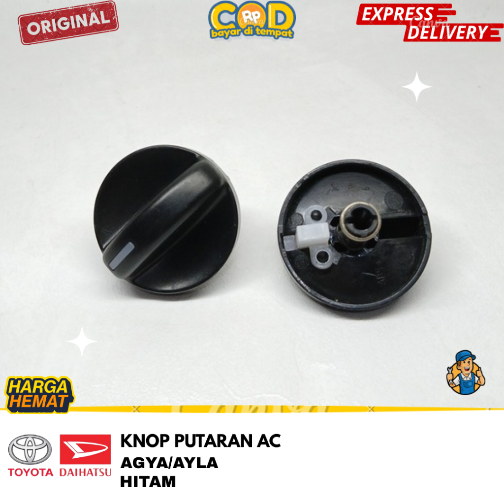 KNOP PUTARAN AC / KNOP AC MOBIL AGYA/AYLA ORIGINAL (warna hitam)