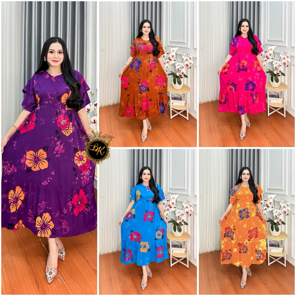 Daster Kanaya Cap Terbaru| Daster Kanaya Jumbo Ld 130| Dress Cap Jumbo| Daster Cap Batik Jumbo