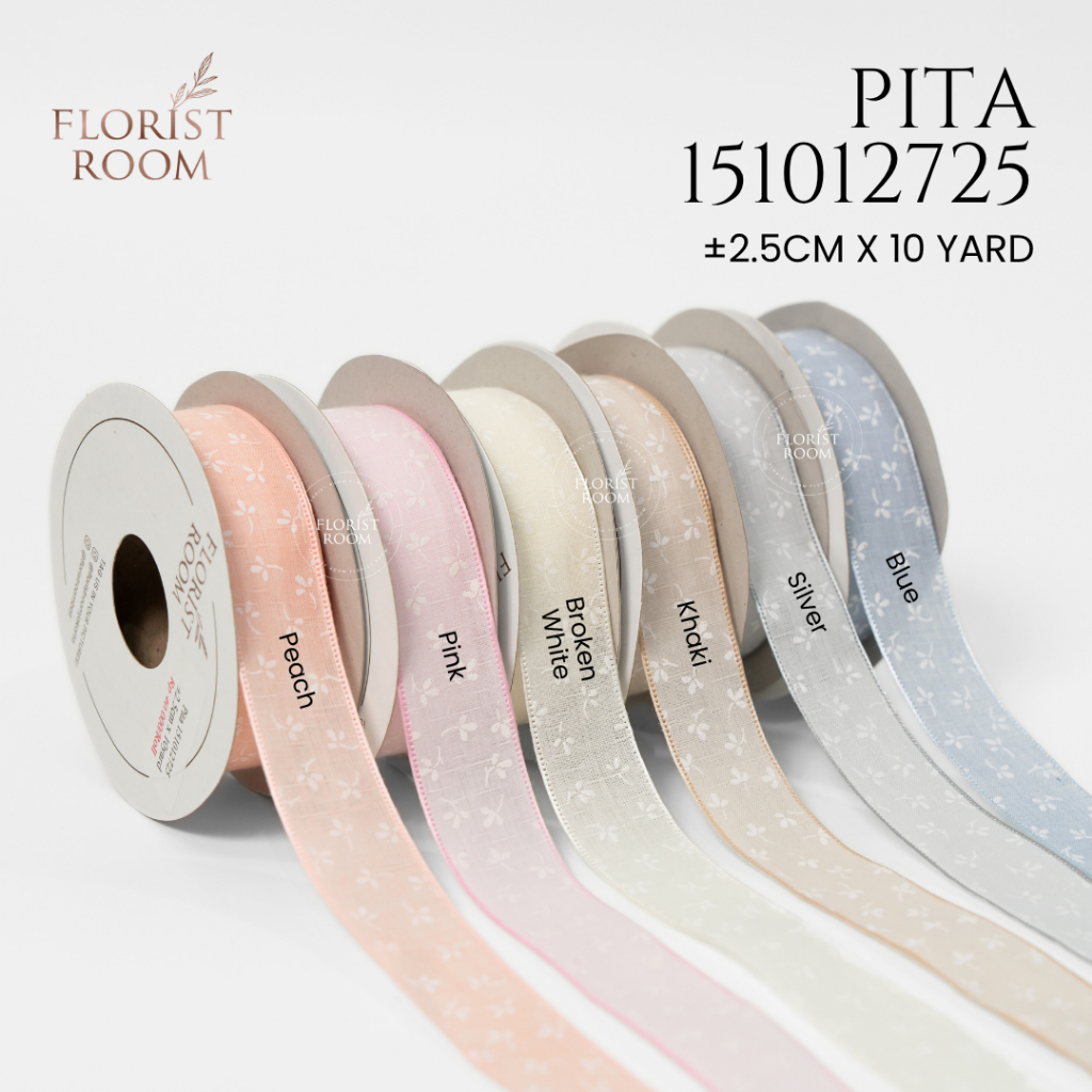 

Pita 151012725 ±2.5cm x 10yard - Ribbon - Motif - Flower - Florist - Hampers