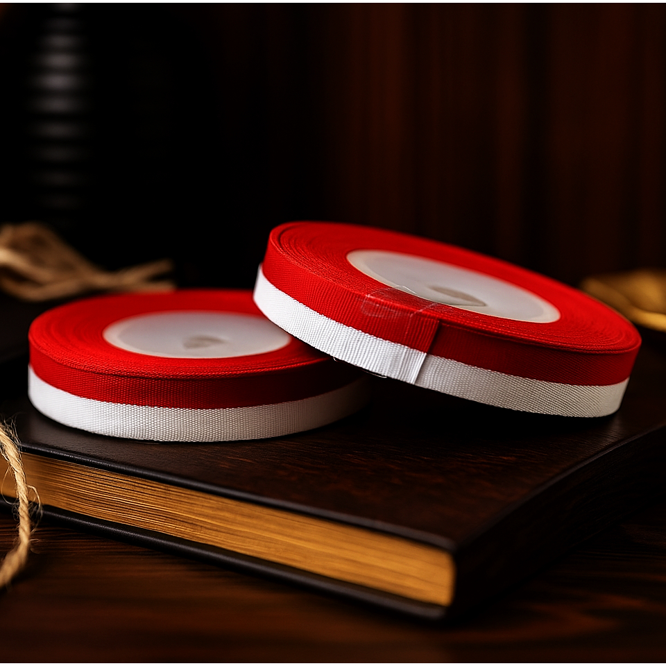 

Pita Merah Putih Satin 1/2 Inch - 1,2cm - SFO Semarang Official