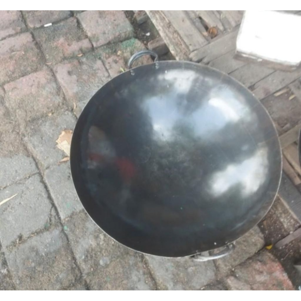 Wajan wok baja 90 cm/ wajan penggorengan besar diameter 90 cm
