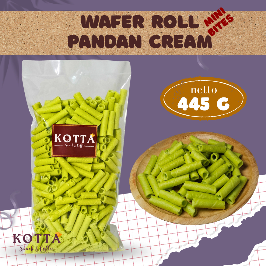

Wafer Roll Mini Bites Pandan Cream 445 gram