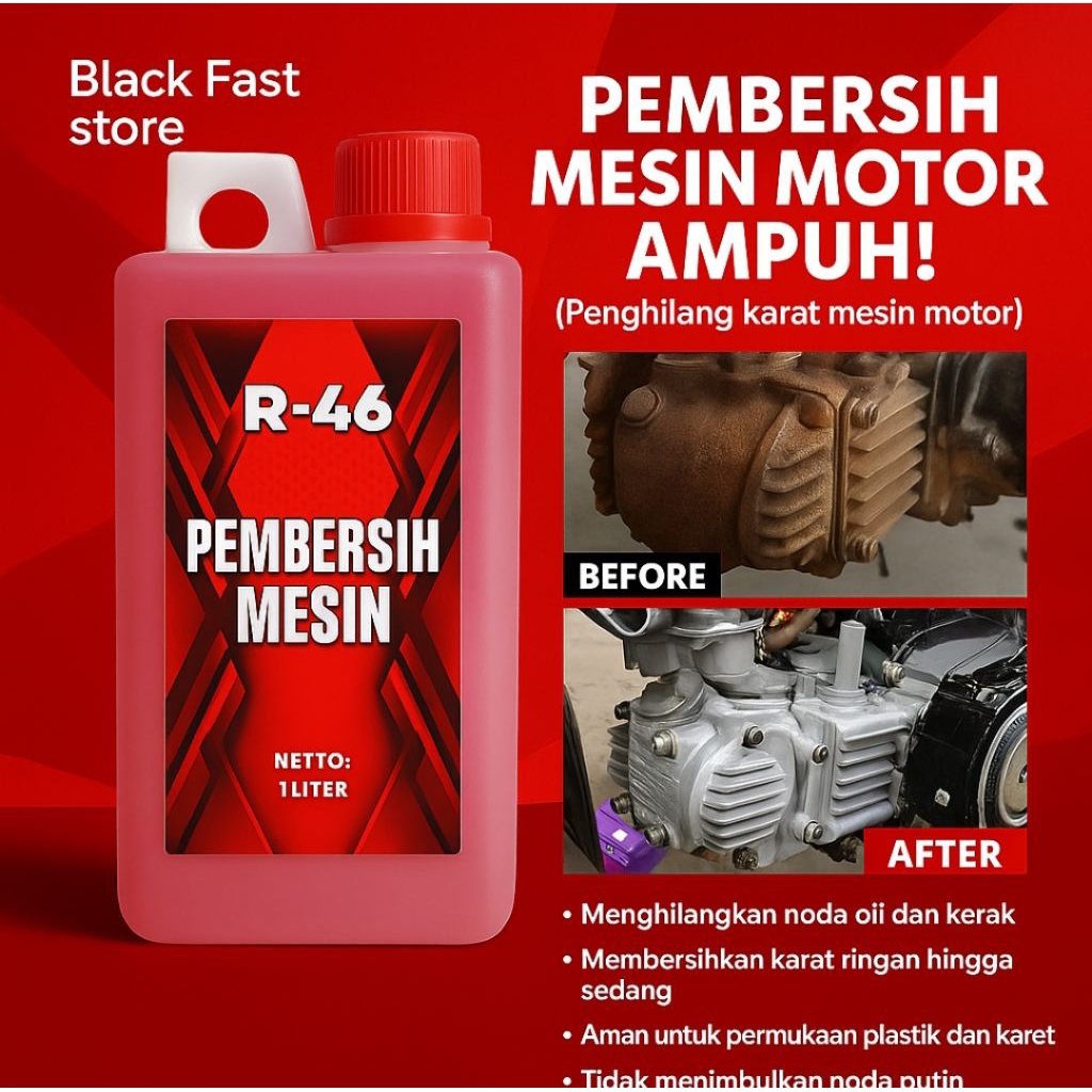 Pembersih Mesin Motor /Penghilang karat mesin motor