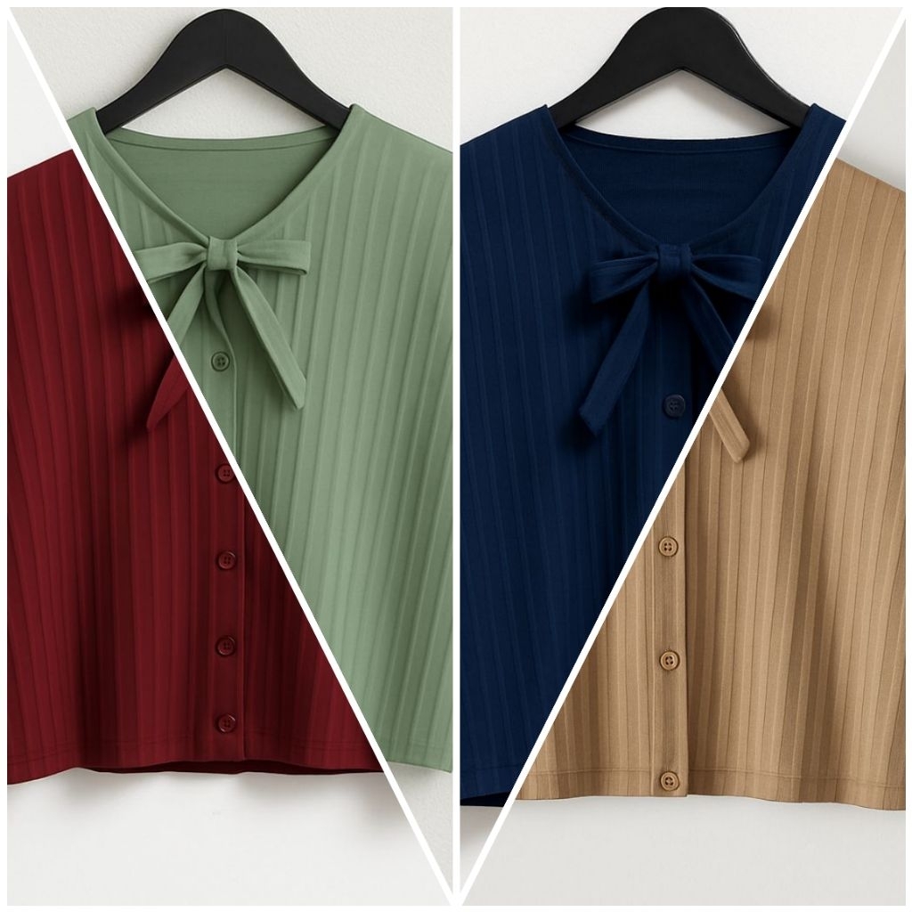 crop top uniqlo//bahan rajut adem dan nyaman