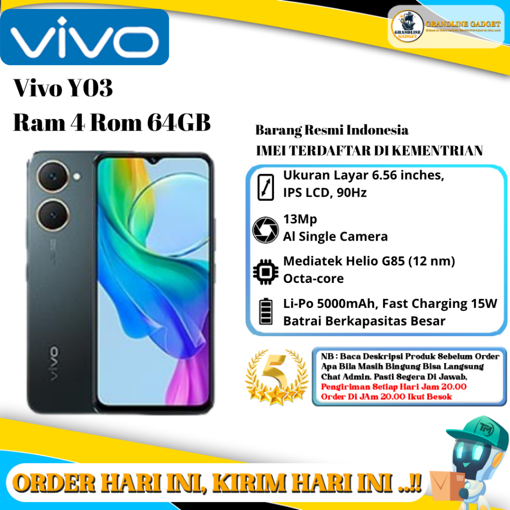 Vivo Y03 Ram 4/64GB | Ram 4/128GB
