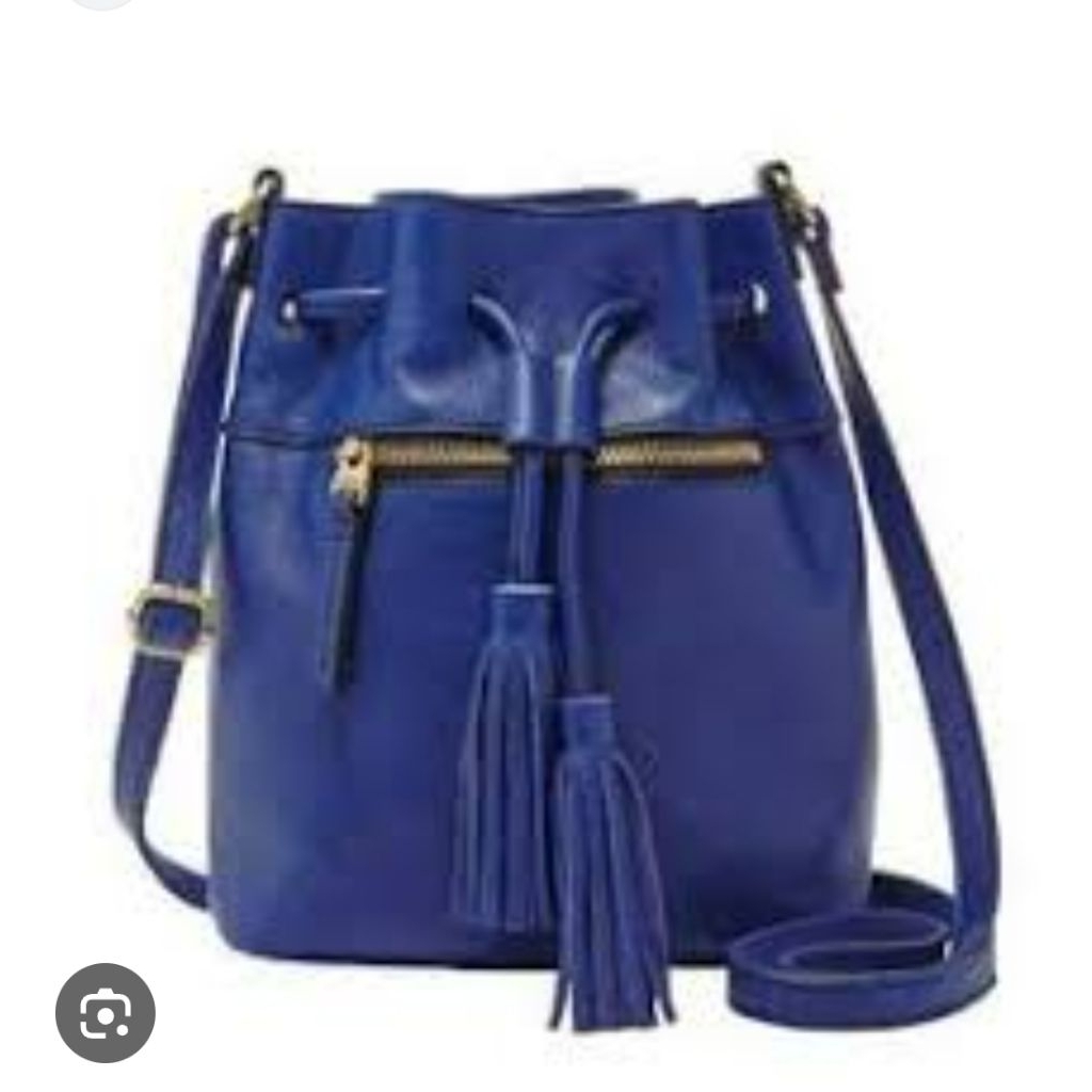 OCIL JULES MINI STRING BIRU SAPPHIRE SLING SERUT BUCKET LEATHER