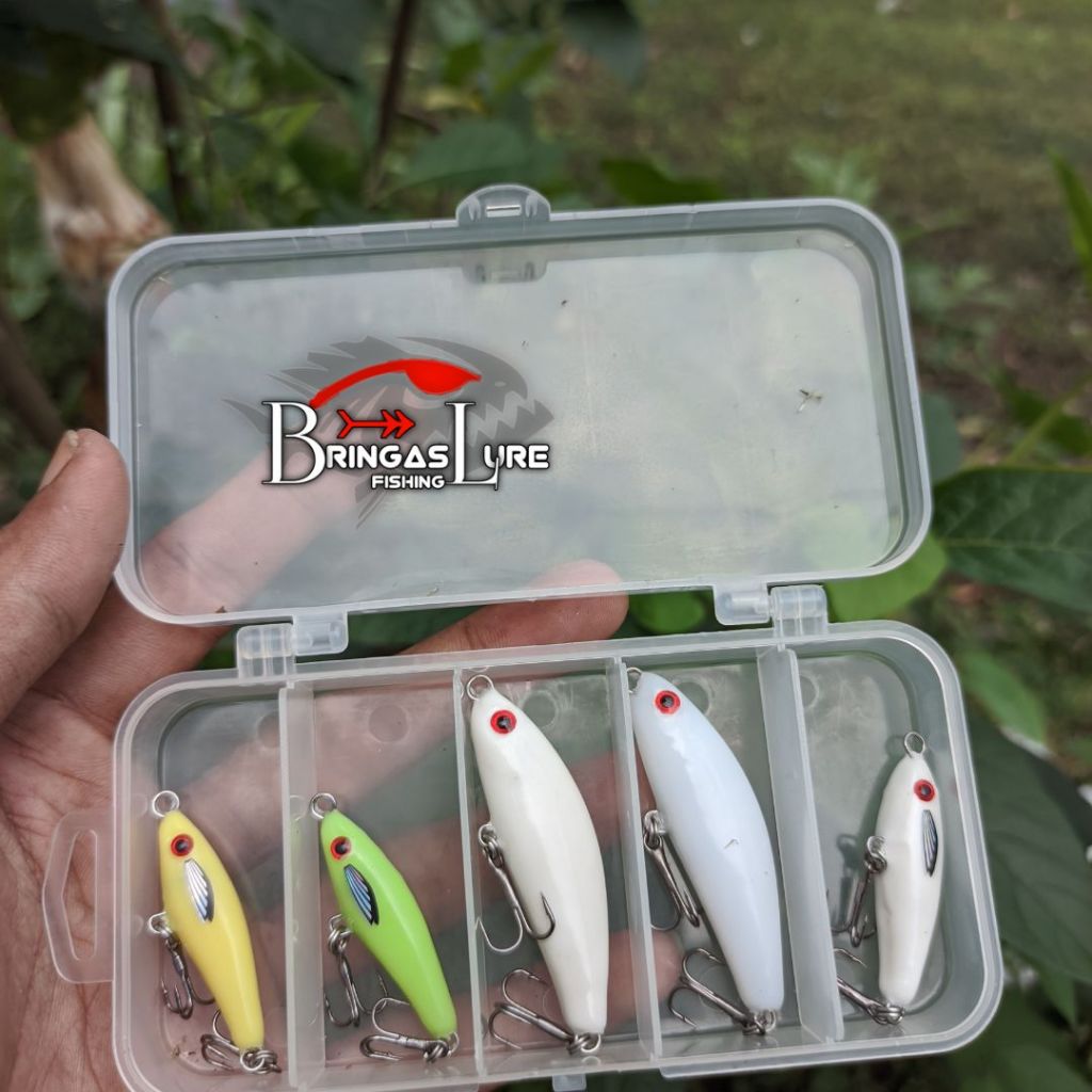 SET UMPAN CASTING HAMPALA + BOX 5cm 3,5cm 2,5cm lure casting / umpan hampala / swim bait / swimmer